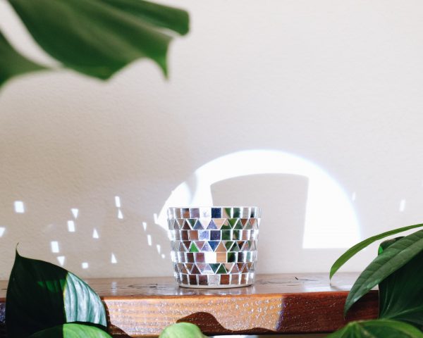 Disco mirror ball planter