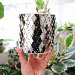 Disco mirror ball planter