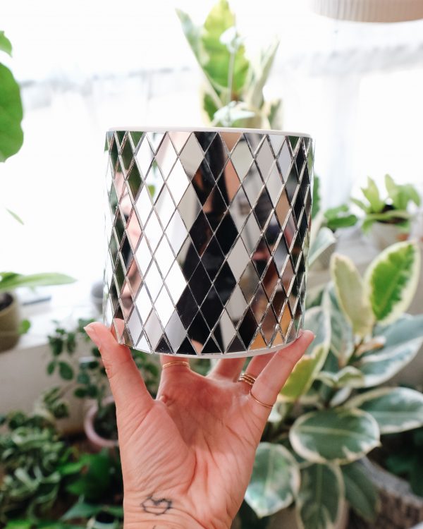 Disco mirror ball planter