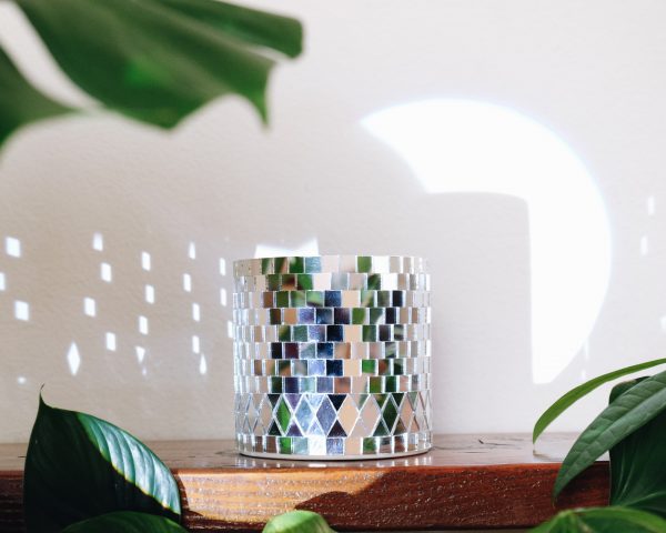 Disco mirror ball planter