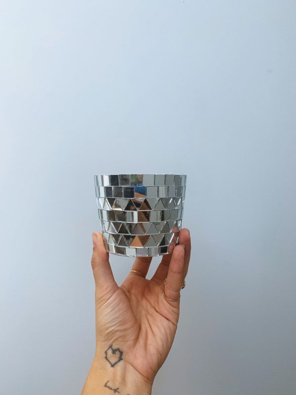 Disco mirrored mini planter