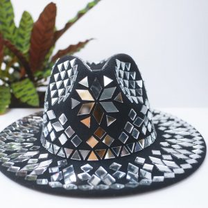 Disco mirrored festival hat