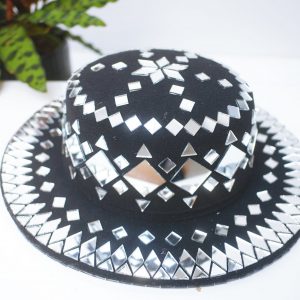 Disco mirrored festival hat