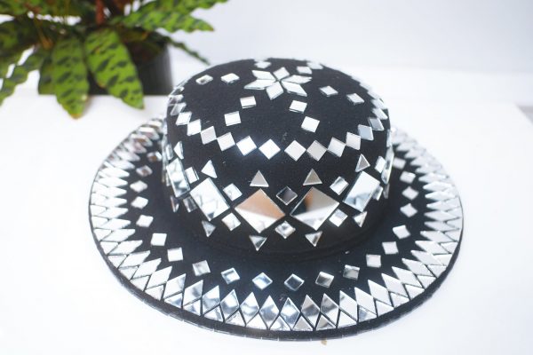 Disco mirrored festival hat