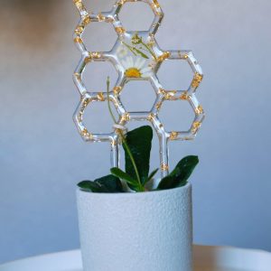 Dried flower resin honeycomb plant trellis