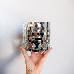 Disco mirrored planter