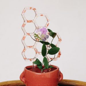 Dried flower resin honeycomb plant trellis