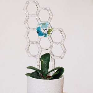 Dried flower resin honeycomb plant trellis