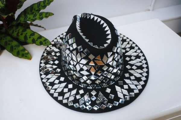 Disco mirrored festival hat