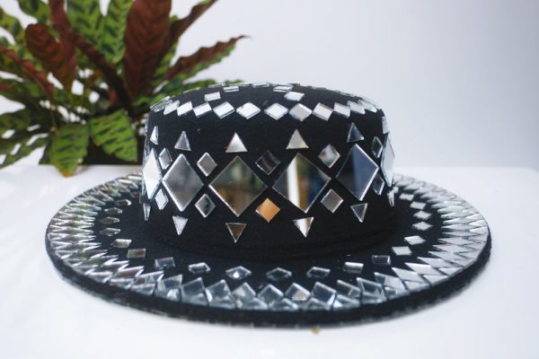 Disco mirrored festival hat