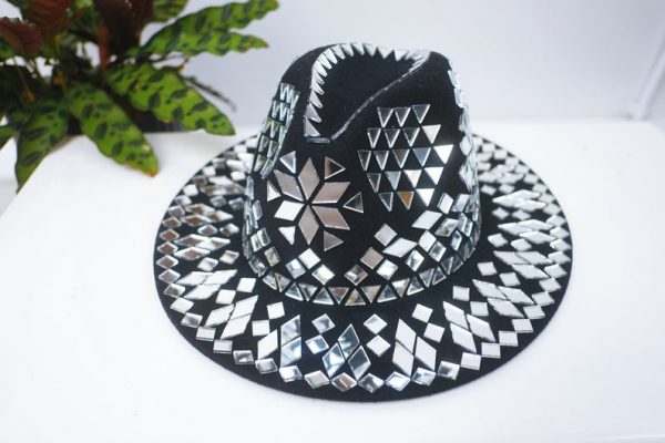 Disco mirrored festival hat