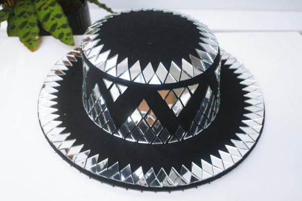 Disco mirrored festival hat