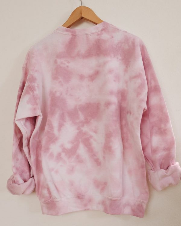 Tie dye simple leaf crewneck sweater