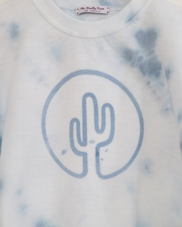 Tie dye saguaro cactus crewneck sweater