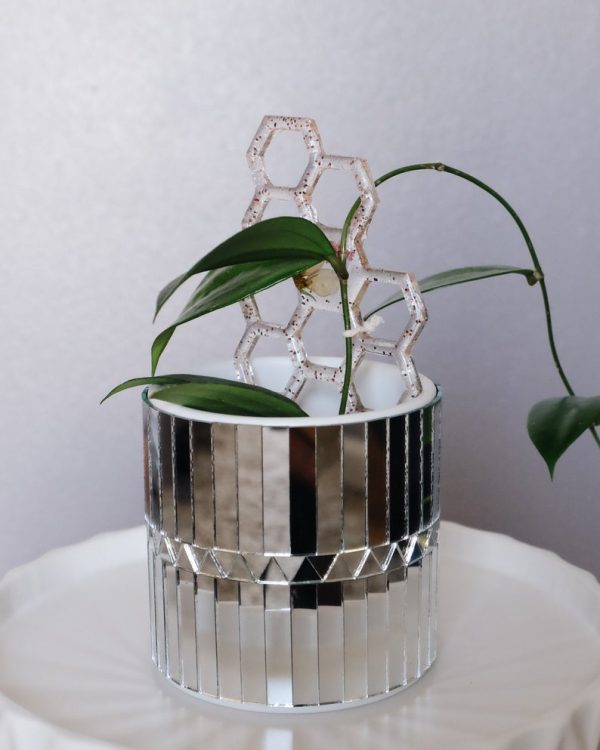 Disco mirrored planter