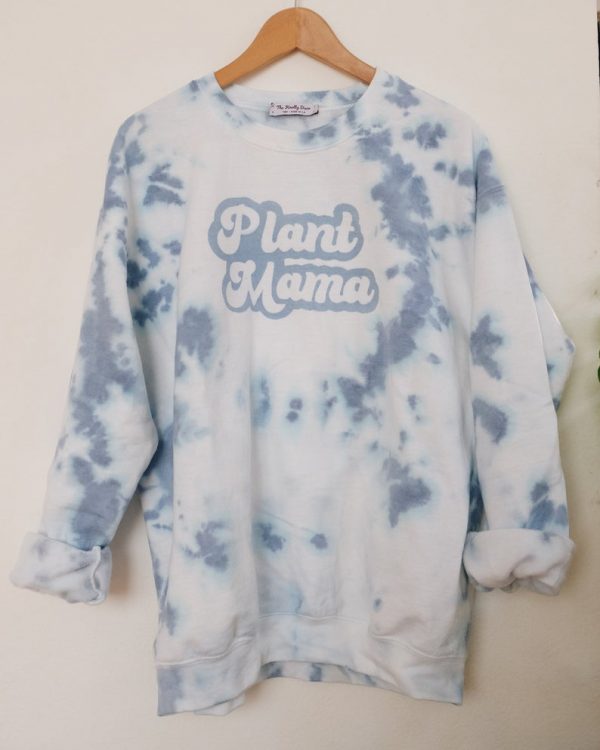 Tie dye plant mama crewneck sweater