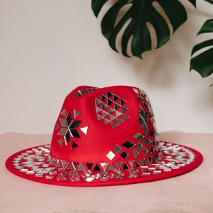 Disco mirrored festival hat