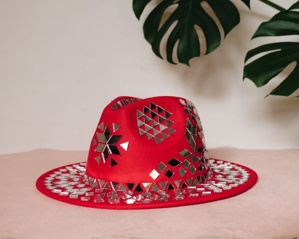 Disco mirrored festival hat