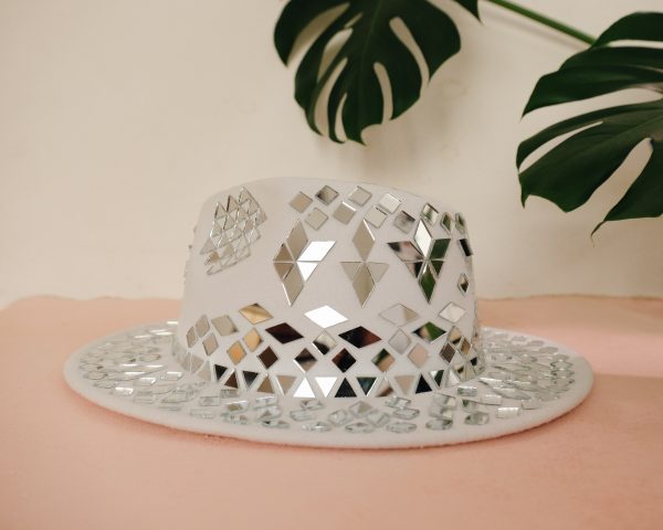 Disco mirrored festival hat